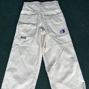 WHITE JNCO 26" TWIN CANNON 30x30 JEANS